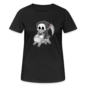 Grim Reaper Donkey - Women's Breathable T-Shirt - black - Front - AI Model Female 172 light (172cm)