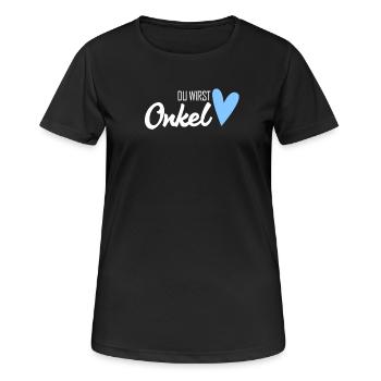 Onkel Geschenk - Du wirst Onkel - Frauen T-Shirt atmungsaktiv - Schwarz - Vorne - AI Model Female 172 light (172cm)