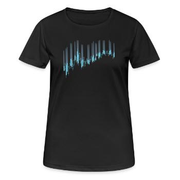 Graphique en chandelier - T-shirt respirant Femme - noir - Devant - AI Model Female 172 light (172cm)