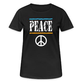 T-shirt rétro Peace Vibes - T-shirt respirant Femme - noir - Devant - AI Model Female 172 light (172cm)