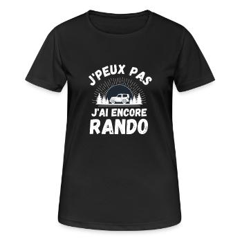 J ai encore randonnée 1 - T-shirt respirant Femme - noir - Devant - AI Model Female 172 light (172cm)