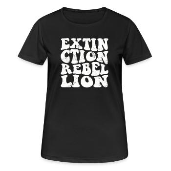 Extinction Rebellion Retro weiss - Frauen T-Shirt atmungsaktiv - Schwarz - Vorne - AI Model Female 172 light (172cm)