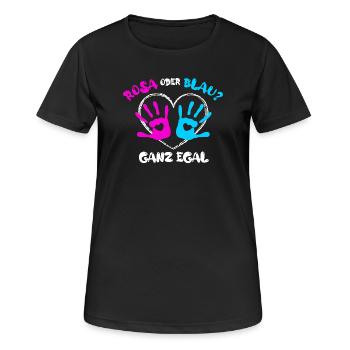 Elternteil Schwanger Statement Herz Familienglück - Frauen T-Shirt atmungsaktiv - Schwarz - Vorne - AI Model Female 172 light (172cm)