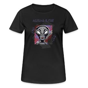Außerirdische existieren: Beweisen Sie das Gegenteil - Frauen T-Shirt atmungsaktiv - Schwarz - Vorne - AI Model Female 172 light (172cm)