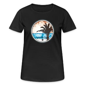 Islas Baleares - Frauen T-Shirt atmungsaktiv - Schwarz - Vorne - AI Model Female 172 light (172cm)