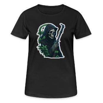 Grim Reaper with grass - Women's Breathable T-Shirt - black - Front - AI Model Female 172 light (172cm)