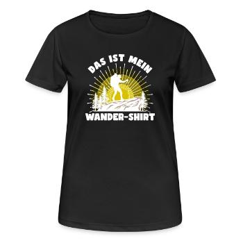 Wandern Statement Bergsteigen Klettern Statement - Frauen T-Shirt atmungsaktiv - Schwarz - Vorne - AI Model Female 172 light (172cm)