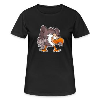 Vautour - T-shirt respirant Femme - noir - Devant - AI Model Female 172 light (172cm)