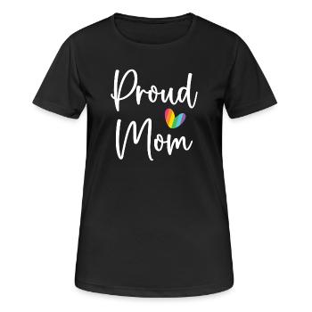 Stolze Mama - Frauen T-Shirt atmungsaktiv - Schwarz - Vorne - AI Model Female 172 light (172cm)