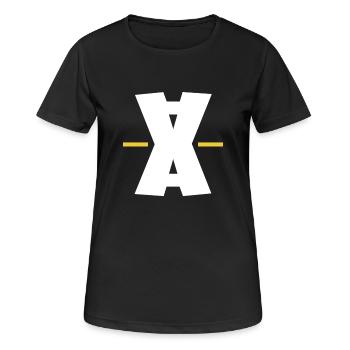 Digitale Kunst mit Doppel-X-Strich - Frauen T-Shirt atmungsaktiv - Schwarz - Vorne - AI Model Female 172 light (172cm)