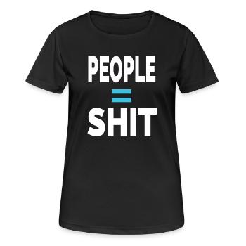 PEOPLE = SHIT - Women's Breathable T-Shirt - black - Front - AI Model Female 172 light (172cm)