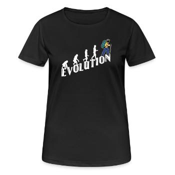 Evolution Wanderer Hiking Hike Mountain Hike - Women's Breathable T-Shirt - black - Front - AI Model Female 172 light (172cm)