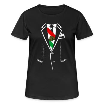 Président du Mexique - T-shirt respirant Femme - noir - Devant - AI Model Female 172 light (172cm)