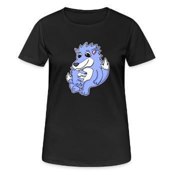 Wolf Family - Wolf with Baby - Women's Breathable T-Shirt - black - Front - AI Model Female 172 light (172cm)
