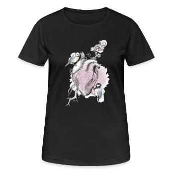 et cœur - T-shirt respirant Femme - noir - Devant - AI Model Female 172 light (172cm)
