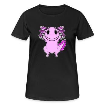 Axolotl Hantel Training Krafttraining Fitness - Frauen T-Shirt atmungsaktiv - Schwarz - Vorne - AI Model Female 172 light (172cm)