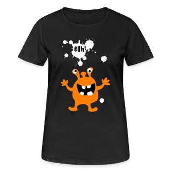 Monster Buh Zombie Comic Kreatur Kinder Halloween - Frauen T-Shirt atmungsaktiv - Schwarz - Vorne - AI Model Female 172 light (172cm)