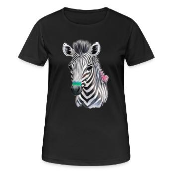 Poulains zébes - T-shirt respirant Femme - noir - Devant - AI Model Female 172 light (172cm)