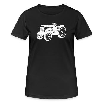 Machines agricoles Véhicule Tracteur agricole Pays Air - T-shirt respirant Femme - noir - Devant - AI Model Female 172 light (172cm)