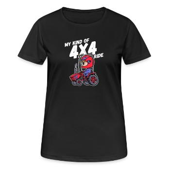 Tractor Young Farmer Country Life Statement Vehicle - Women's Breathable T-Shirt - black - Front - AI Model Female 172 light (172cm)