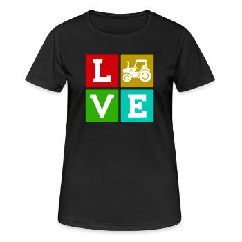 Tractor Country Life Saying Commercial Vehicle Farmer - Women's Breathable T-Shirt - black - Front - AI Model Female 172 light (172cm)