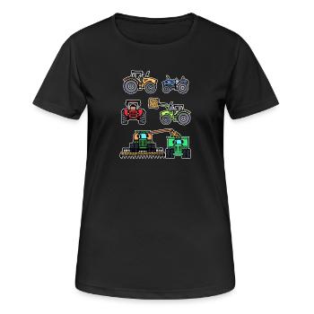 Motor Vehicle Tractor Farm Farmer Country Life - Women's Breathable T-Shirt - black - Front - AI Model Female 172 light (172cm)