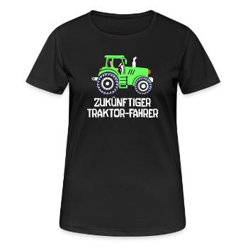 Landleben Fahrzeug Landwirt Traktor Statement - Frauen T-Shirt atmungsaktiv - Schwarz - Vorne - AI Model Female 172 light (172cm)
