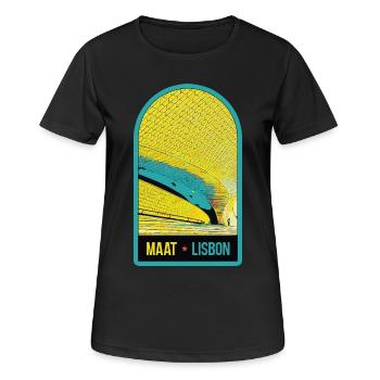 MAAT, Lissabon: Kunst, Architektur, Technologie - Frauen T-Shirt atmungsaktiv - Schwarz - Vorne - AI Model Female 172 light (172cm)