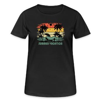 Summer vacation - Women's Breathable T-Shirt - black - Front - AI Model Female 172 light (172cm)
