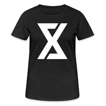 Einfaches Logo für digitale Kunst - Frauen T-Shirt atmungsaktiv - Schwarz - Vorne - AI Model Female 172 light (172cm)