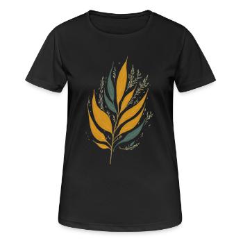 Leaves - Women's Breathable T-Shirt - black - Front - AI Model Female 172 light (172cm)