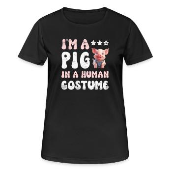 Pig Pigs - Women's Breathable T-Shirt - black - Front - AI Model Female 172 light (172cm)
