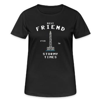 Meilleur ami Meilleur ami, Grande Canarie Espagne - T-shirt respirant Femme - noir - Devant - AI Model Female 172 light (172cm)