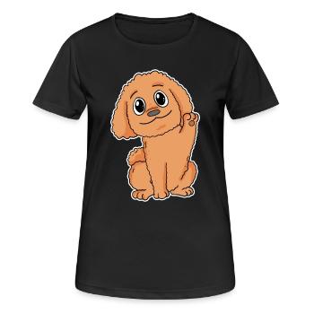 Caniche Chien Race Chien Chiens - T-shirt respirant Femme - noir - Devant - AI Model Female 172 light (172cm)