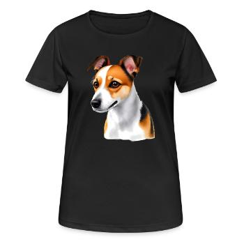 Jack Russel - Frauen T-Shirt atmungsaktiv - Schwarz - Vorne - AI Model Female 172 light (172cm)