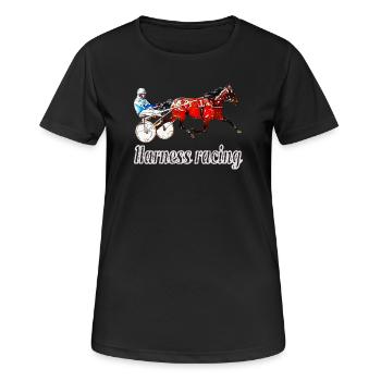 Design Traber avec lettrage - T-shirt respirant Femme - noir - Devant - AI Model Female 172 light (172cm)