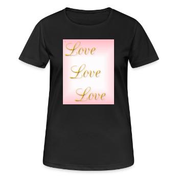 Amour - amour de soi - amour véritable - T-shirt respirant Femme - noir - Devant - AI Model Female 172 light (172cm)