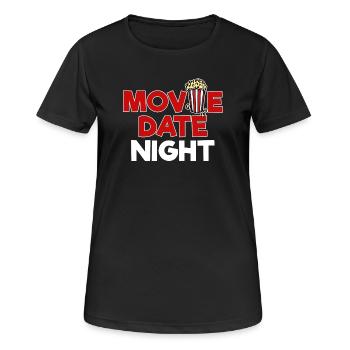 Popcorn Statement Movies Kino Nacht Streaming - Frauen T-Shirt atmungsaktiv - Schwarz - Vorne - AI Model Female 172 light (172cm)