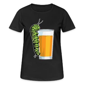 Raupe Saft - Frauen T-Shirt atmungsaktiv - Schwarz - Vorne - AI Model Female 172 light (172cm)