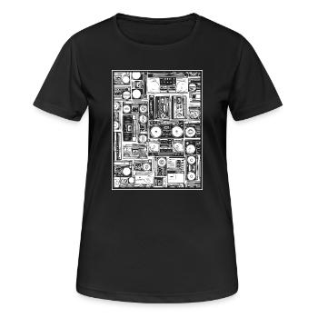 Musik - Frauen T-Shirt atmungsaktiv - Schwarz - Vorne - AI Model Female 172 light (172cm)