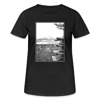 Japon - T-shirt respirant Femme - noir - Devant - AI Model Female 172 light (172cm)
