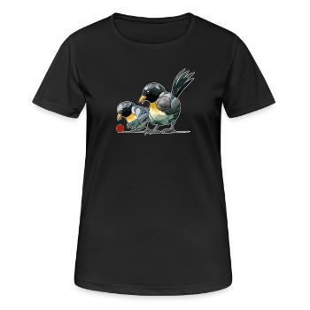 Boules de boules de boules pour pétanque - T-shirt respirant Femme - noir - Devant - AI Model Female 172 light (172cm)