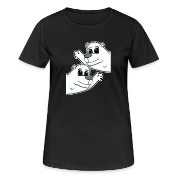 Ours polaire Ours polaire - T-shirt respirant Femme - noir - Devant - AI Model Female 172 light (172cm)