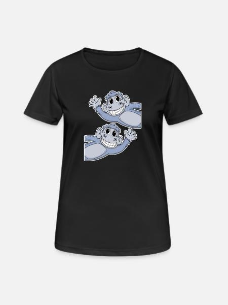 Singe Singe - T-shirt respirant Femme - noir