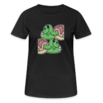 Turtle Turtles - Women's Breathable T-Shirt - black - Front - AI Model Female 172 light (172cm)