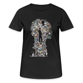 Le puzzle humain - T-shirt respirant Femme - noir - Devant - AI Model Female 172 light (172cm)