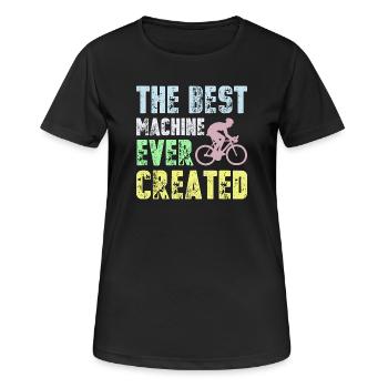 Beste jemals entwickelte Maschine Radfahrer - Frauen T-Shirt atmungsaktiv - Schwarz - Vorne - AI Model Female 172 light (172cm)