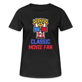 Popcorn Statement Cinéma Night Movies Binge Watching - T-shirt respirant Femme - noir - Devant - AI Model Female 172 light (172cm)