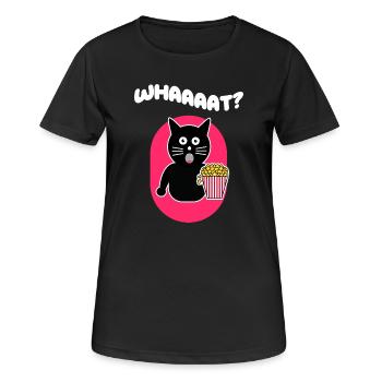 Popcorn Cat Movies Streaming Movie Watch Series - T-shirt respirant Femme - noir - Devant - AI Model Female 172 light (172cm)