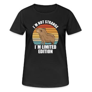 Capybara Zootier Design - Frauen T-Shirt atmungsaktiv - Schwarz - Vorne - AI Model Female 172 light (172cm)